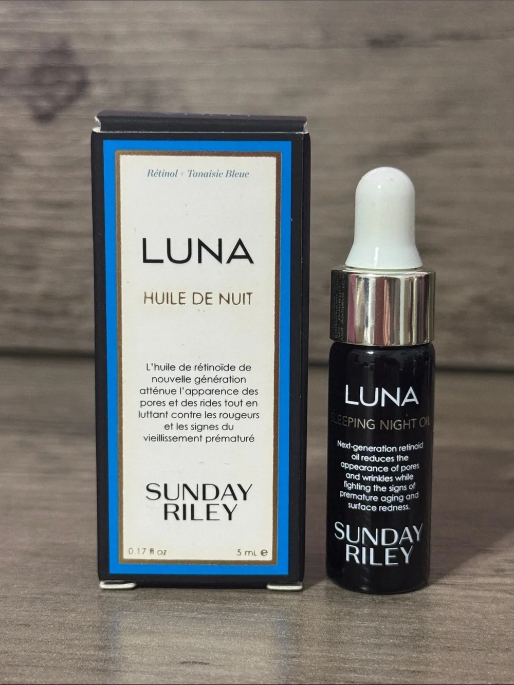 SUNDAY RILEY Luna Retinol Sleeping Night Oil ~ .17 Oz travel size. NIB